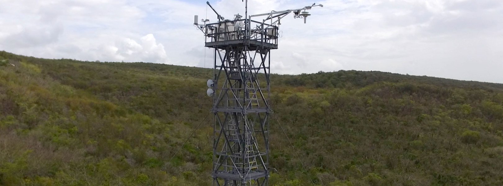 Flux tower at the GUAN field site in Puerto Rico