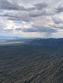 Rain near Tucson, AZ from an AOP flight.
