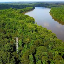 View of the LENO tower from a drone