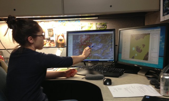 NEON employee working on a data tutoiral