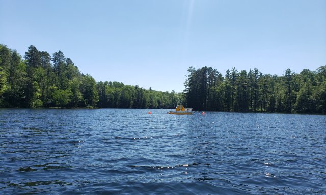 Little Rock Lake with a Buoy on it 