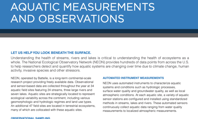 Aquatic Data Handout