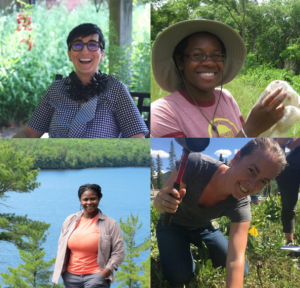 Women in Ecology. Clockwise from upper left: Ana Bento, Alex Harmon-Threatt, Dana Chadwick, Nyeema Harris.