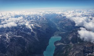 Image taken over the Canadian Rockies 