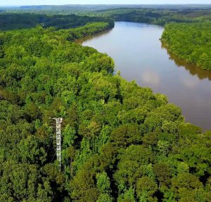 View of the LENO tower from a drone