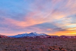 View of sunrise from the flux tower at MOAB