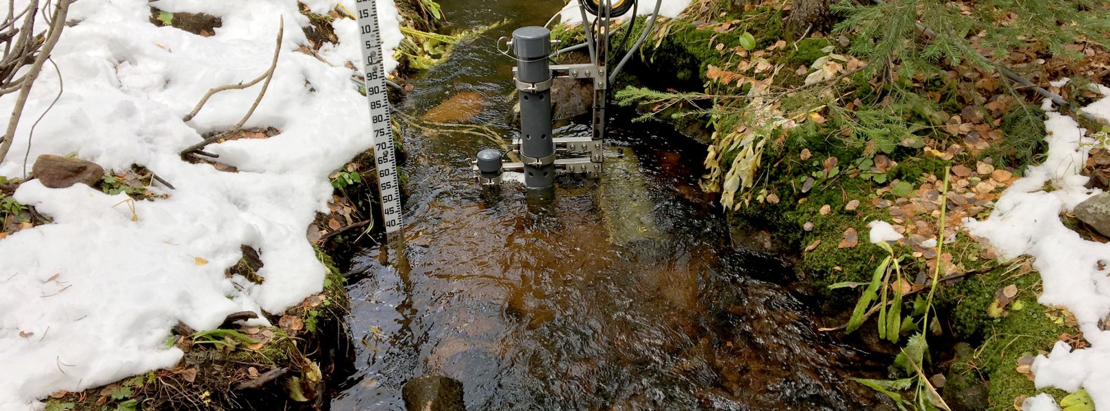 Stream sensors at COMO in the snow