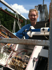  Dr. Cayelan Carey, Associate Professor of Biological Sciences at Virginia Tech, in the field
