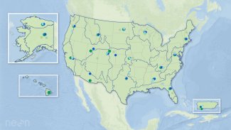 NEON Domain Field Site Map