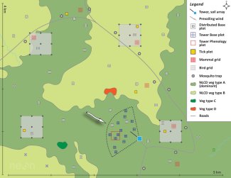 Terrestrial Observational Sampling Spatial layout with Legend