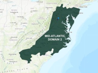 Map of domain 02, the mid-Atlantic domain