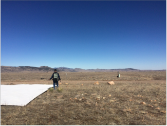 Figure 4 - Field spectrometer measurements of calibration tarps during a Routine Vicarious Calibration Flight over Table Mountain, Boulder, CO