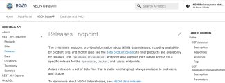 Release endpoint documentation
