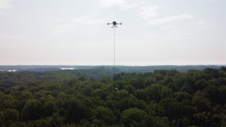 Drone samples the canopy