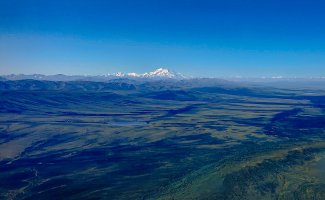 Photo of Denali from a flight over Alaska