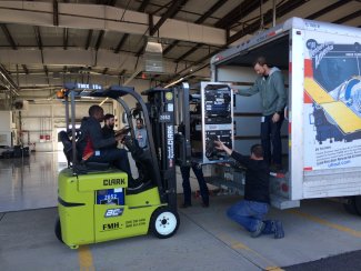 Cam on the forklift, install in Boulder.