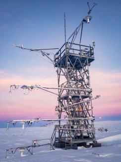 TOOL tower winter sunrise