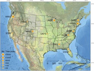 Map of NEON field sites used in the study