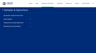 New Samples and Specimens Menu January 2026
