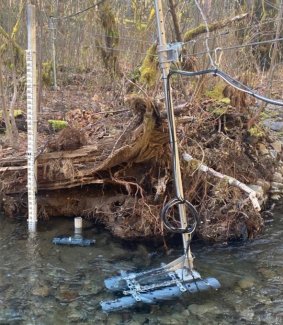 Sensors in the stream at NEON MART field site