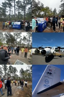 Dr. Di Yang's students tour the Airborne Observation Platform airplane