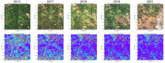 SOAP field site in spectrometer and lidar images over time.