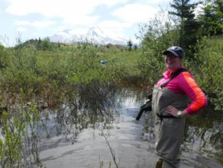 Angela Strecker in the field