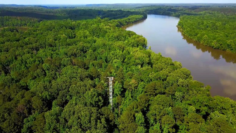 View of LENO tower from a drone